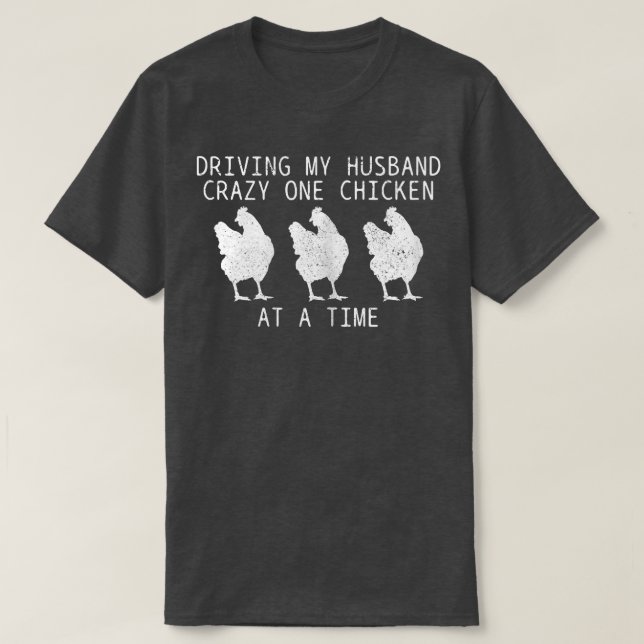 Camiseta Mulher Chicken Mãe Engraçada Louca Senhora de Fran (Frente do Design)
