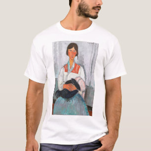 Camiseta Mulher cigana com bebê, Modigliani