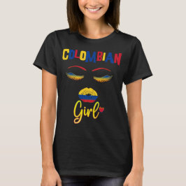 Camiseta Mulher colombiana orgulhosa de ser da Colômbia