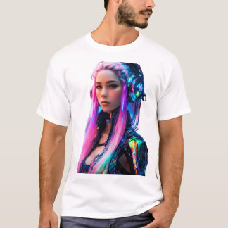 Camiseta Mulher Com Beleza Futurística