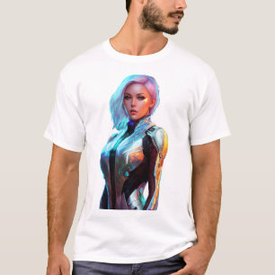 Camiseta Mulher Com Beleza Futurística