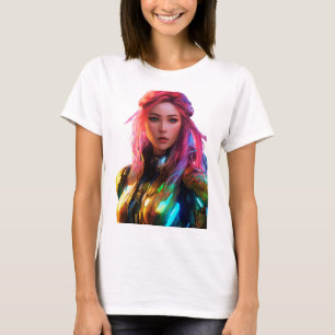 Camiseta Mulher Com Beleza Futurística