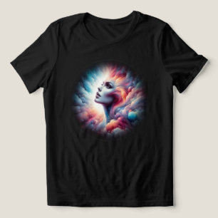 Camiseta Mulher com Cabelo Cosmico Aura