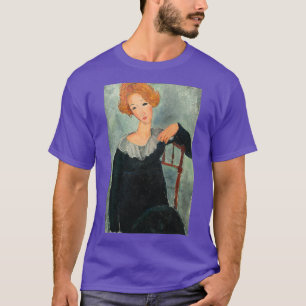 Camiseta Mulher com Cabelo Vermelho por Amedeo Modigliani 1