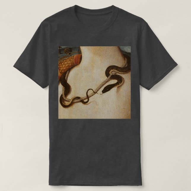 Camiseta Mulher com Colar de Cobra 2 (Frente do Design)