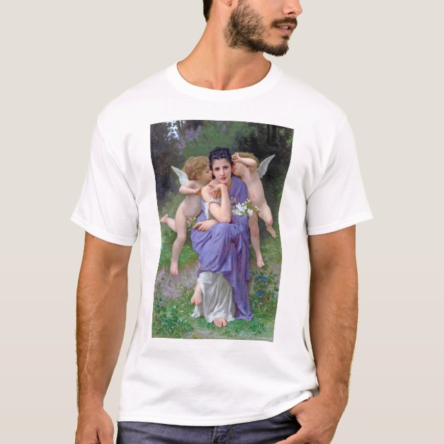 Camiseta Mulher com Cupido, Bouguereau (Frente)