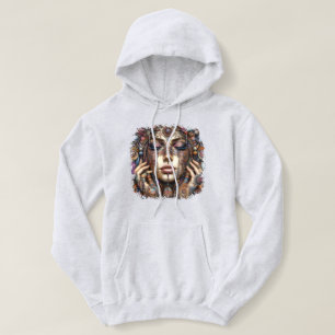 Camiseta Mulher com Elaborada Ornamentação Baseada em Triba