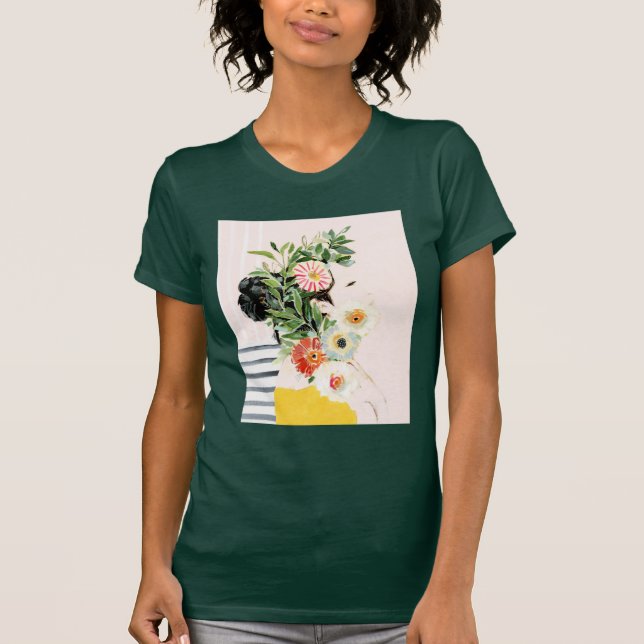 Camiseta Mulher com Flores (Frente)