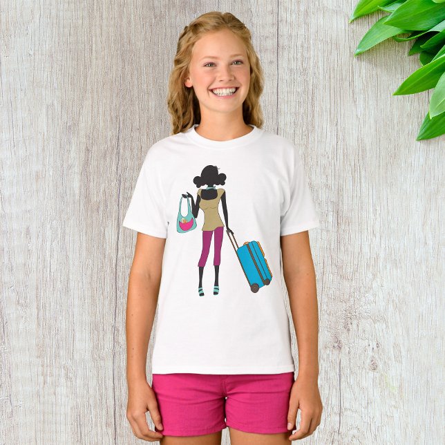 Camiseta Mulher Com Mala (Criador carregado)