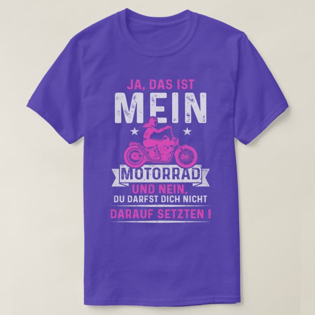 Camiseta Mulher com moto Biker Sayings (Frente do Design)