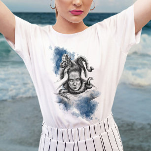 Camiseta Mulher com Octopus Tentacle Fantasy Surreal Art