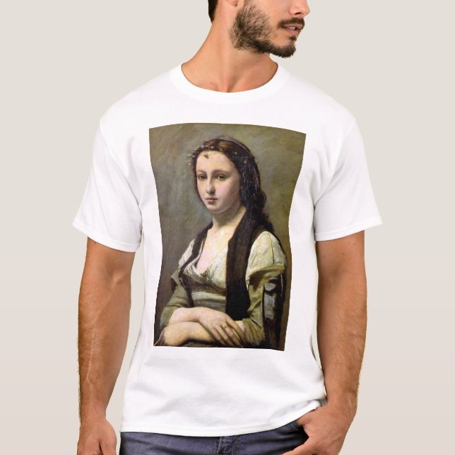 Camiseta Mulher com pérola, Camille Corot, 1868-1870 (Frente)