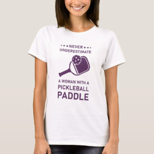 Camiseta Mulher com Pickleball Paddle