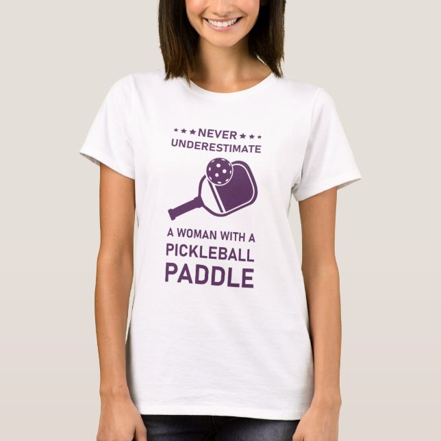 Camiseta Mulher com Pickleball Paddle (Frente)