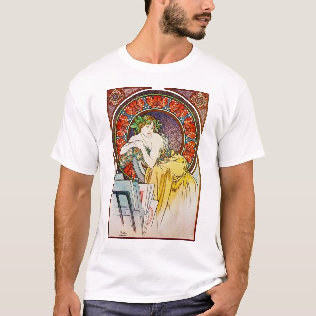 Camiseta Mulher com Poppy, Mucha (Frente)