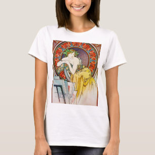 Camiseta Mulher com Poppy, Mucha