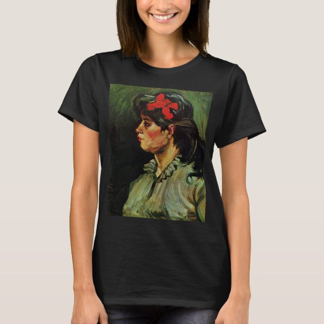 Camiseta Mulher com Retrato da Faixa Vermelha por Vincent v (Frente)