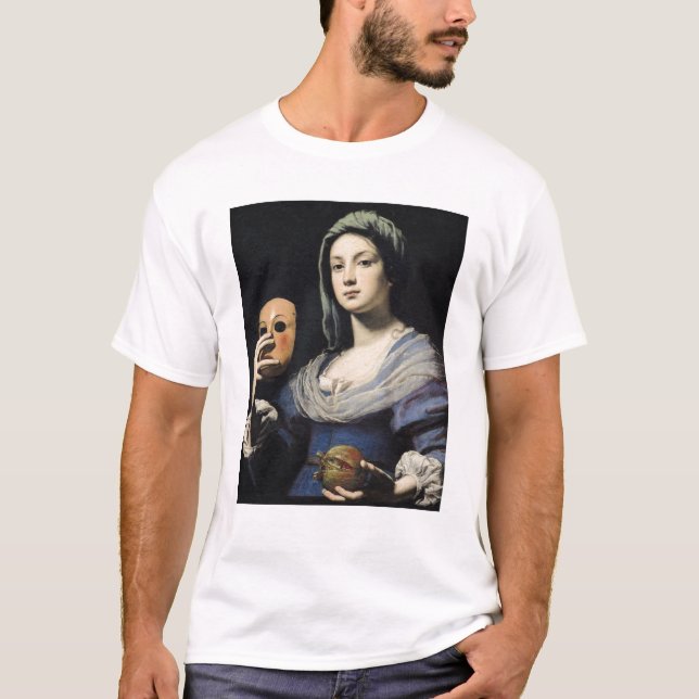 Camiseta Mulher com uma máscara 2 (Frente)