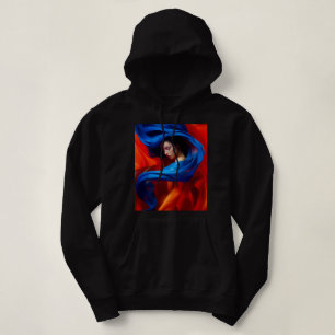 Camiseta Mulher com Véu Azul Cobalto em Laranja