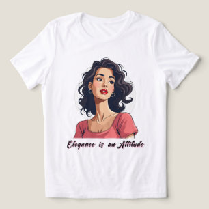 Camiseta Mulher Confiante com Curls Escuros
