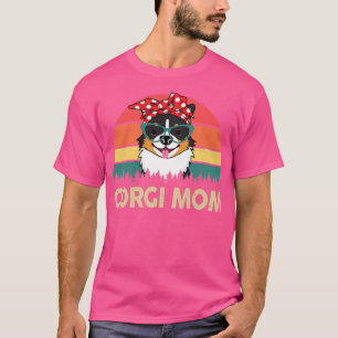 Camiseta Mulher Corgi Ttricolorada Corgi Mamãe Oferece Pres