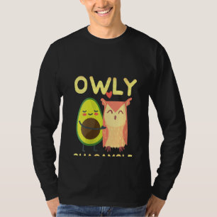 Camiseta Mulher Coruja E Coruja Avocada Santa Guacamole