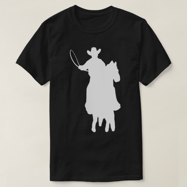 Camiseta Mulher Cowboy Silhouette Cowboy Fanatic VNeck (Frente do Design)