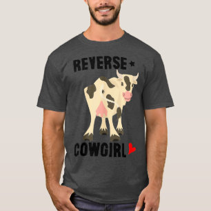 Camiseta Mulher Cowgirl reversa Engraçada T s para mulhere