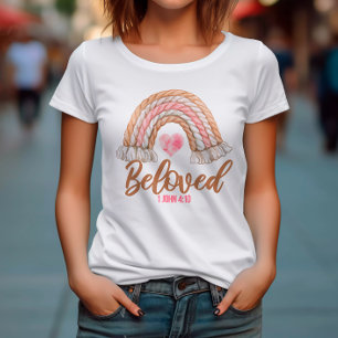 Camiseta Mulher-Cristã amada com Bíblia de cotas
