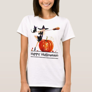Camiseta Mulher da Bruxa do Halloween Sassy