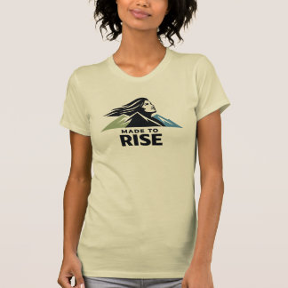 Camiseta Mulher da Montanha Feita para Subir Inspiradora Na