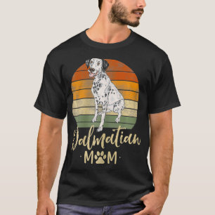Camiseta Mulher Dalmaciana Mãe Retro Sunset Dalmaciano