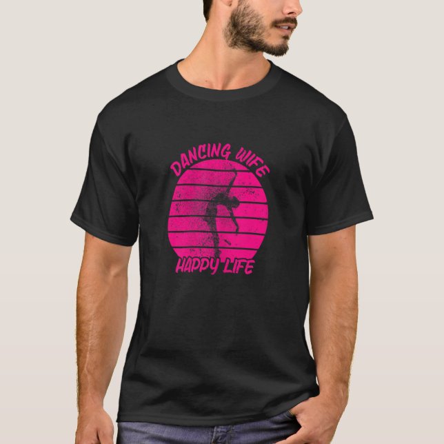 Camiseta Mulher Dançando Mulher Feliz Vida Ballerina Balé D (Frente)