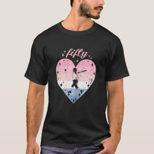 Camiseta Mulher de 50 anos Menina de aniversário de beisebo