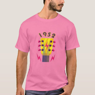 Camiseta Mulher De 70 Anos Clássica De Violão De 1952 Par