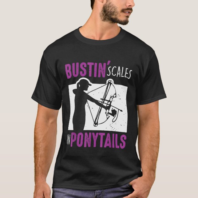 Camiseta Mulher de Arco e Flecha Pescando Garota (Frente)