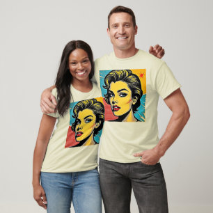Camiseta Mulher de Arte Pop Ousada Definida
