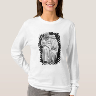 Camiseta Mulher de Boulonnaise que alimenta sua criança