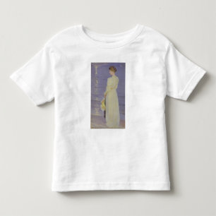 Camiseta Mulher de branco em uma praia, 1893