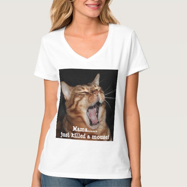 Camiseta Mulher de canto da paródia da canção da rainha do (Frente)