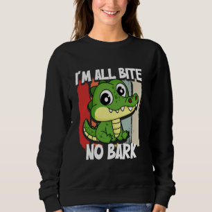 Camiseta Mulher de desenho animado amante de jacarés engraç