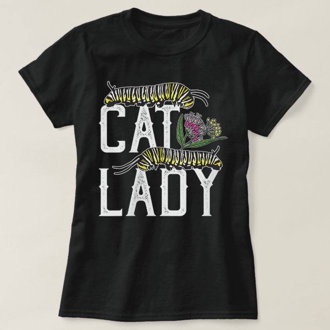 Camiseta Mulher de Gato - Bolinha de Monarca Engraçada Cate (Frente do Design)