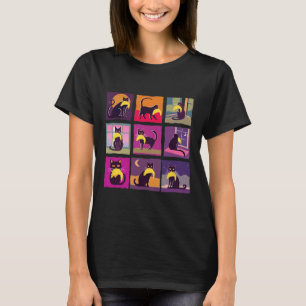 Camiseta Mulher De Gato Engraçada E Sem Frio Com Cabelo De