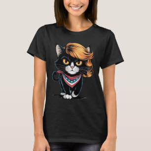 Camiseta Mulher De Gato Engraçada Sem Filhos Votando Kama