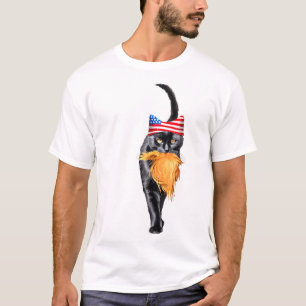 Camiseta Mulher De Gato Engraçada Sem Filhos Votando Kama