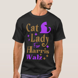 Camiseta Mulher De Gato Sem Fios Para Kamala Harris Tim Whe
