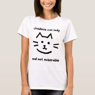 Camiseta Mulher De Gato Sem Fios Sem Fios, Sem Miseráveis, 