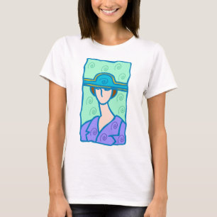 Camiseta Mulher de Libra dos anos 20 em roxo