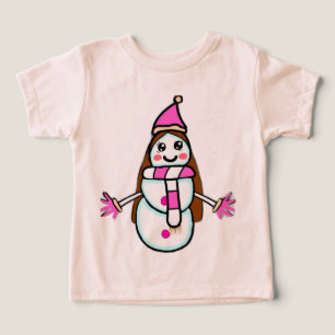 Camiseta Mulher de Neve Fofa Desenhada à Mão – A Visão de u