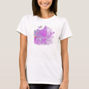 Camiseta *~* Mulher de pintura de pérolas cor-de-rosa AR3